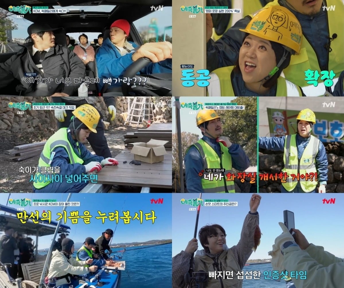 깜짝 오픈된 쑥패밀리 표 캠핑장이 웃음 문전성시를 이뤘다./사진=tvn 방송 화면 캡처