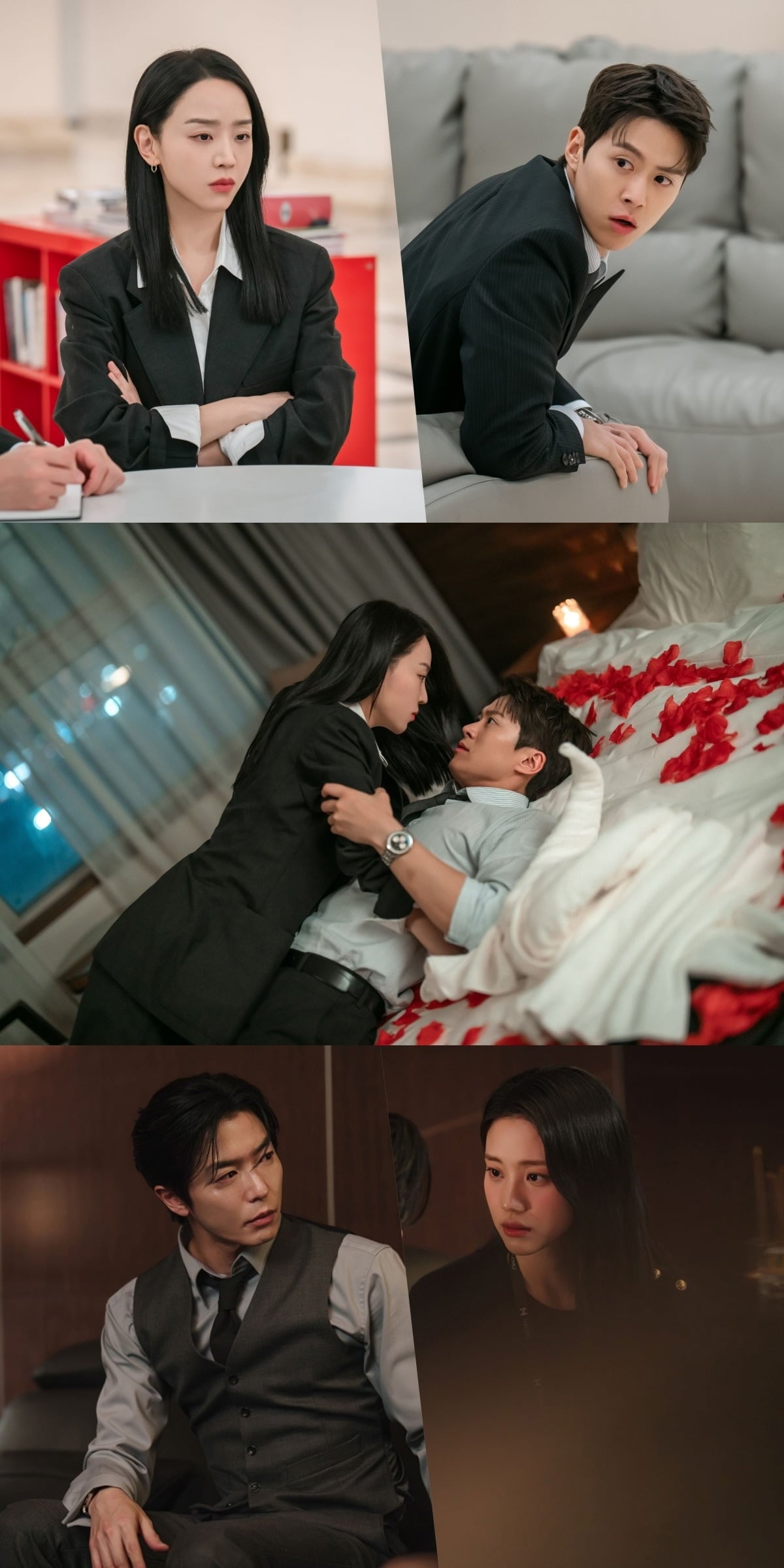 신혜선, 공명이 침대 위에서 밀착 포옹을 한다./사진제공=tvN