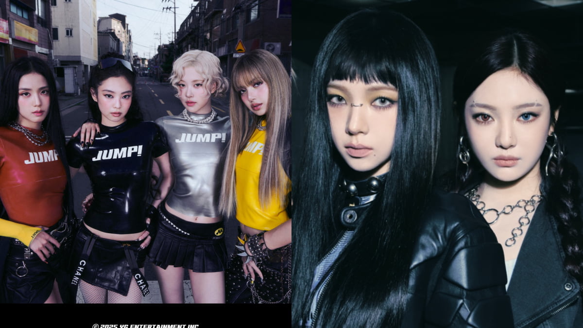 (Left) BLACKPINK Jump Promo Poster (Right) aespa Promo Poster / 사진= YG Ent. + SM Ent.