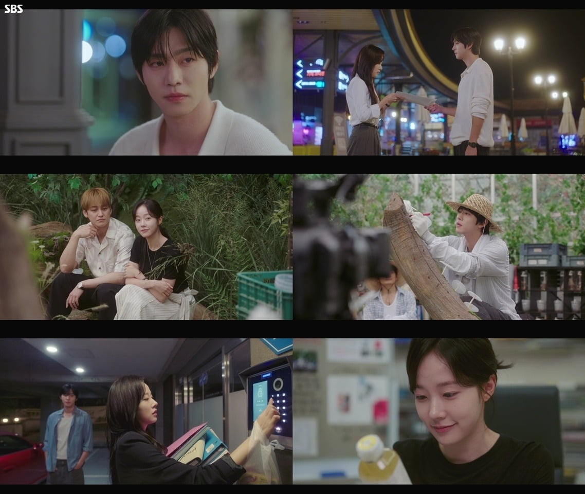 안효섭과 채원빈이 협업 이후 첫 생방송부터 고비를 맞았다./사진=SBS 방송 화면 캡처