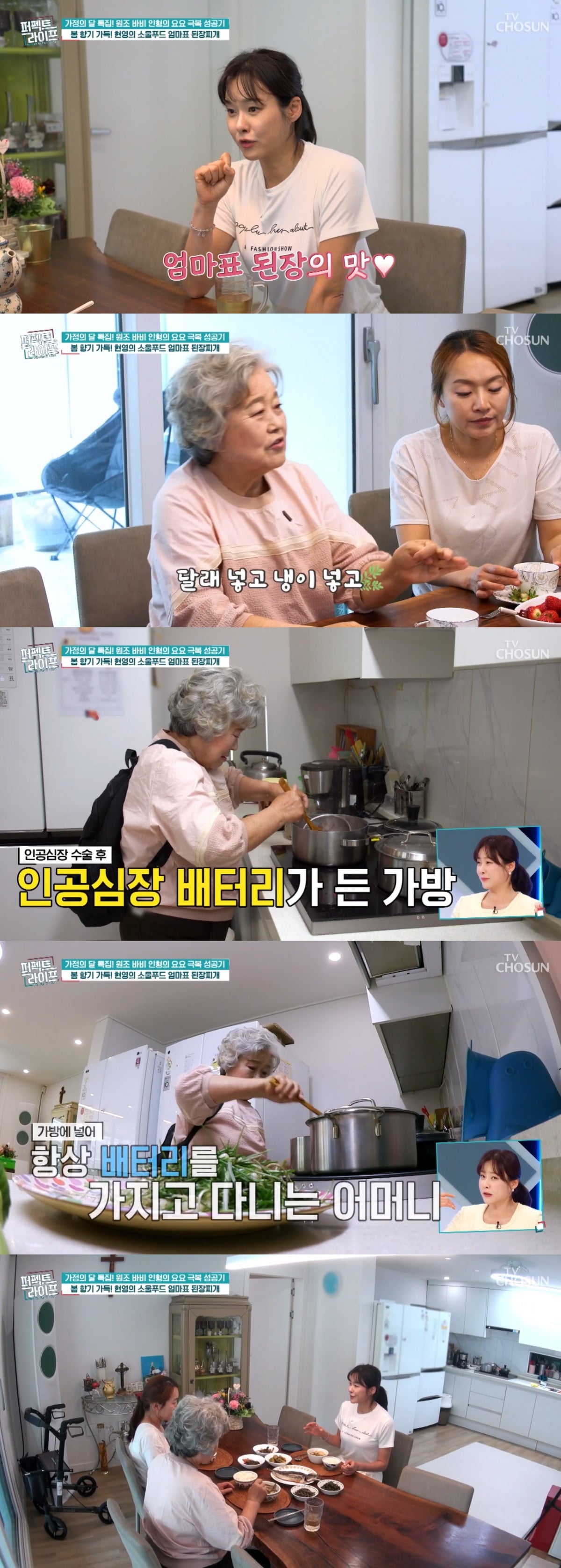 현영이 어머니의 인공심장 수술 사실을 밝혔다. / 사진=TV조선 '퍼펙트 라이프' 영상 캡처