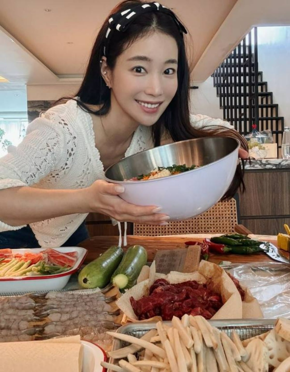 배우 기은세가 뛰어난 음식 솜씨를 보여주고 있다. / 사진=기은세 SNS