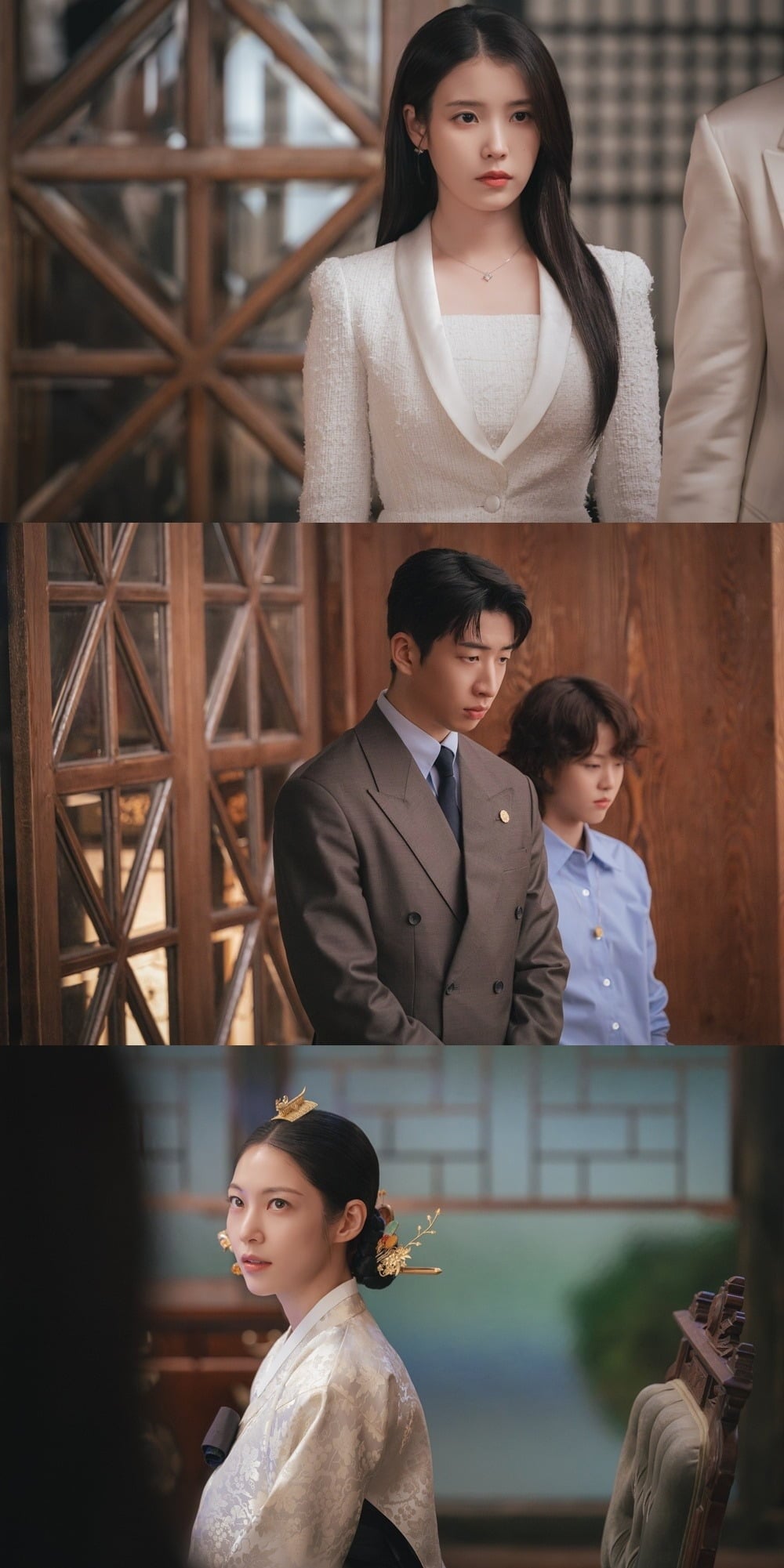 '21세기 대군부인'  아이유와 변우석이 혼전 계약서 폭로 사태로 궁지에 몰린다./사진제공=MBC