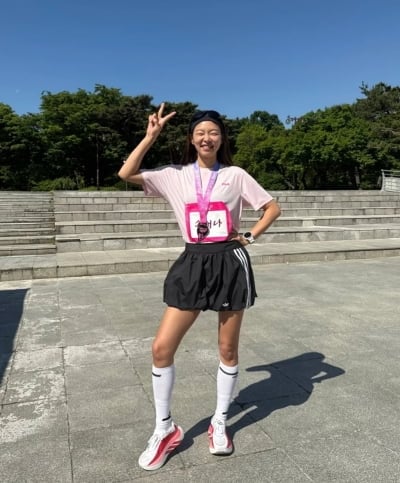 "출연자 쉴드 불가" 송해나, 이이경과 마라톤 데이트 나섰다…10km 완주 인증