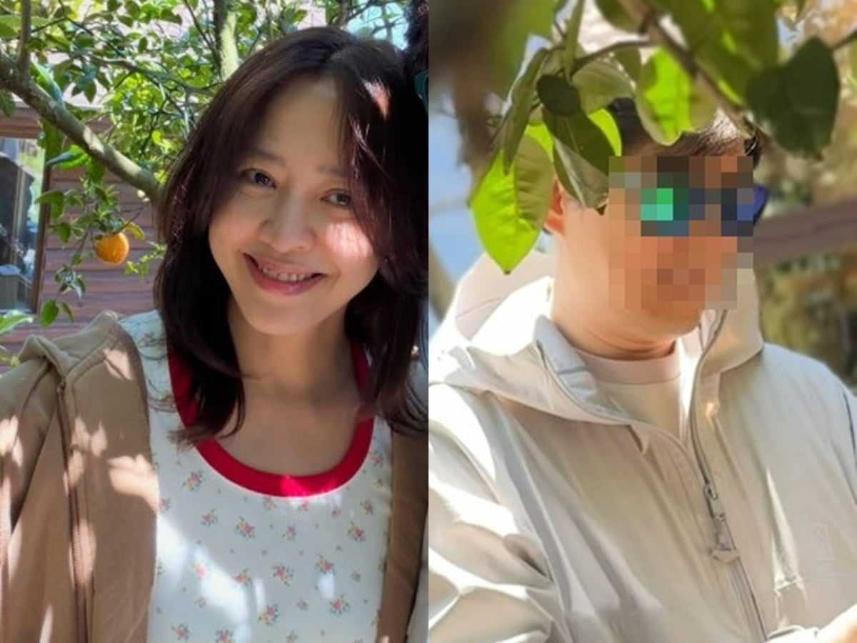 배우 강성연이 산책 중 남편의 얼굴을 공개했다. / 사진=강성연 SNS