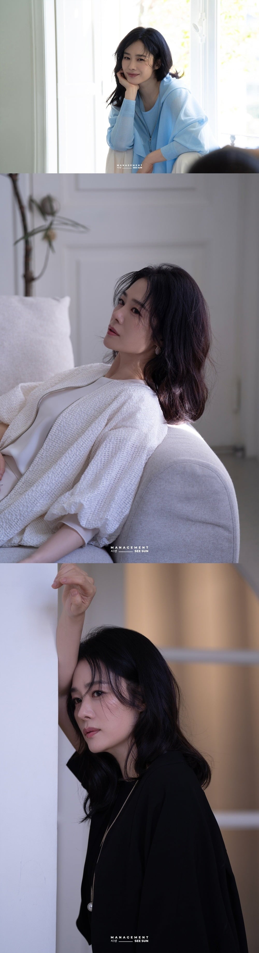 배우 김현주(49)가 봄기운 가득한 화보로 시선을 사로잡았다./사진제공=매니지먼트 시선