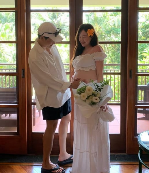 금조가 남편과 함께 태교 여행을 만끽하고 있다. / 사진=금조 SNS