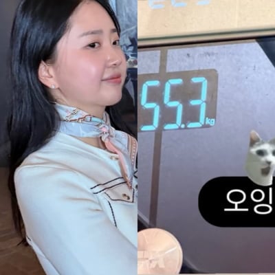 '만삭 90kg' 김다예, 55kg 진입 성공…초등생 하나 빠져나간 폭풍 감량 인증샷