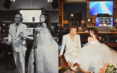 윤보미♥라도, 웨딩 화보 공개됐다…오늘(16일) 9년 열애 끝 결혼, "긴 시간을 함께"