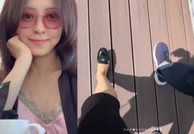 강성연, 얼굴 좋아진 것 좀 봐…♥재혼 남편과 발 맞춰 걷기 "축복 감사해"