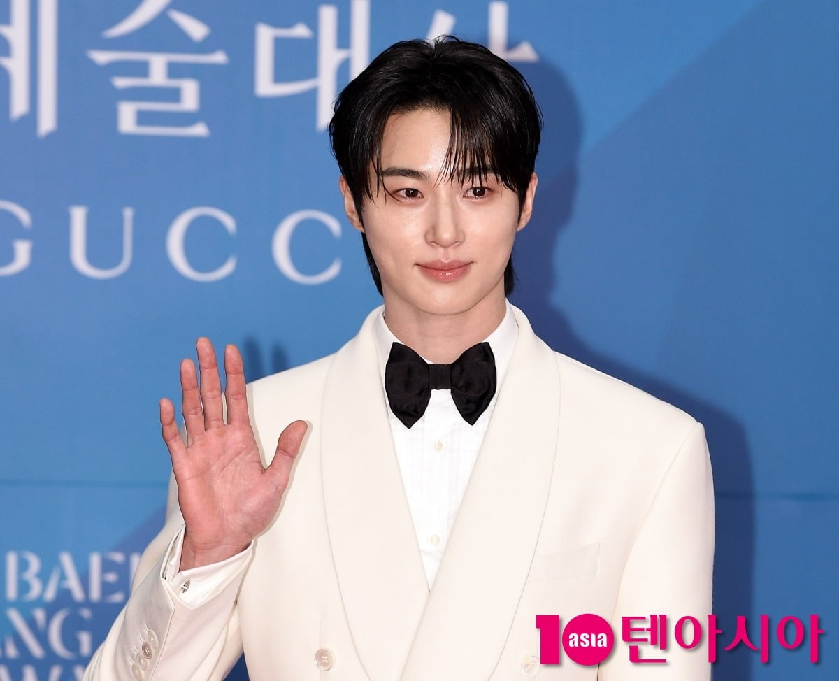 배우 변우석이 공식 행사에 참석해 포즈를 취하고 있다./사진=텐아시아DB