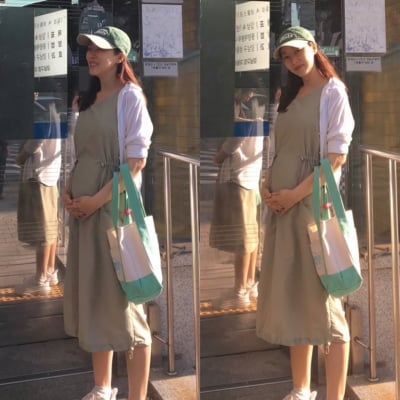 '♥사업가' 고우리, 임신 18주차 선명한 D라인 공개했다…볼살은 없는데 배만 '볼록'