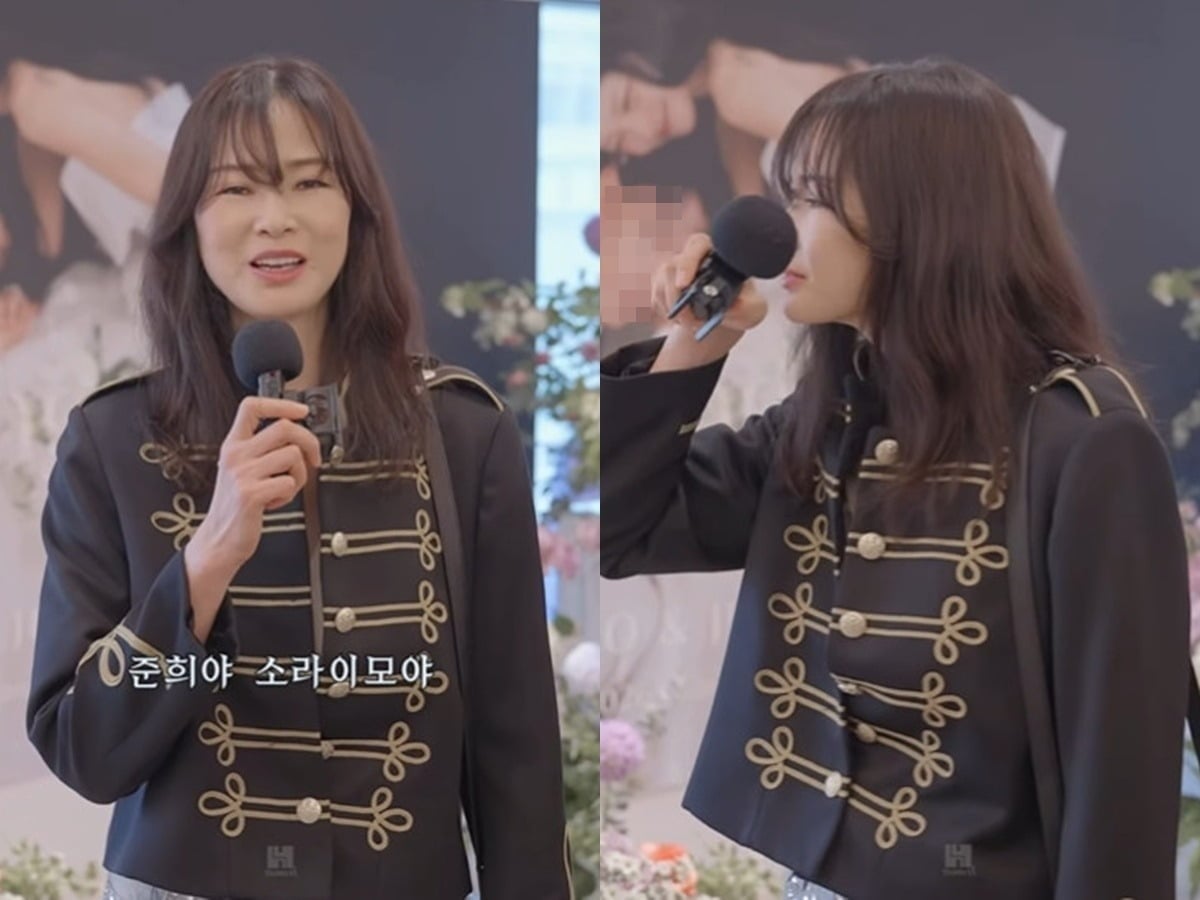 고(故) 최진실의 딸 최준희 결혼식에 참석한 모델 이소라가 인터뷰 중 울컥한 모습을 보였다. / 사진=최준희 SNS