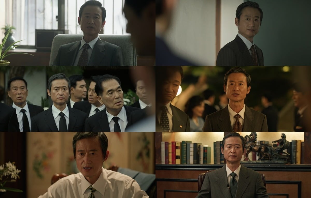 '허수아비' 유승목이 혼외자를 인정했다./사진제공=ENA