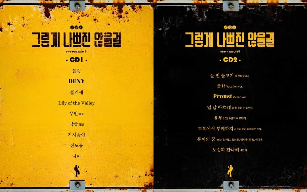 안예은 정규 5집 트랙리스트 / 사진 제공 = 알비더블유(RBW), DSP미디어