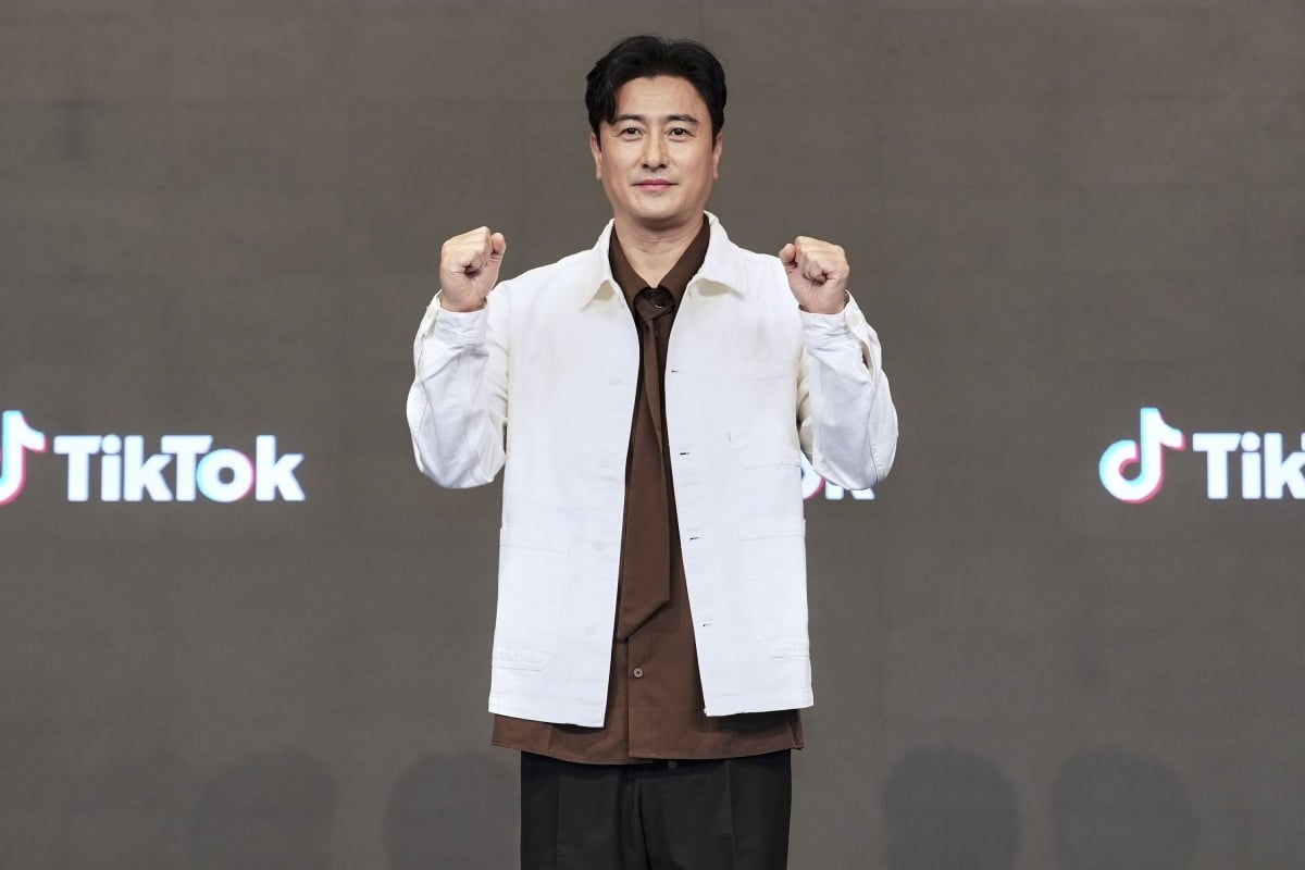 21일 서울 구로구 더링크 호텔에서 열린 '티키티키 타카타카 토크토크쇼' 제작발표회에 안정환이 참석했다. / 사진제공=틱톡
