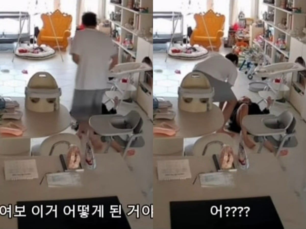 송재희가 천천히 걸어오며 쓰러진 지소연에게 재차 상태를 물어보고 있다. / 사진=지소연 SNS