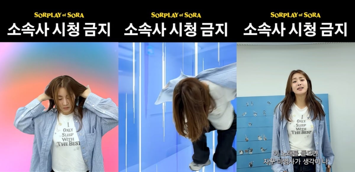 강소라가 과거 소속사로부터 예능 금지령을 당했다고 밝혔다. / 사진='소라의 솔플레이' 유튜브 캡쳐