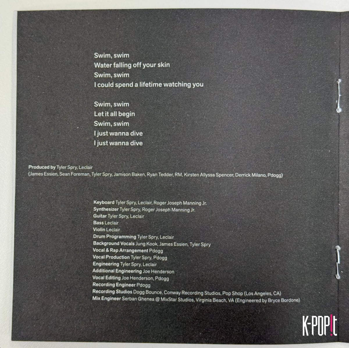 The credits list of BTS 'ARIRANG'/KPOPIT