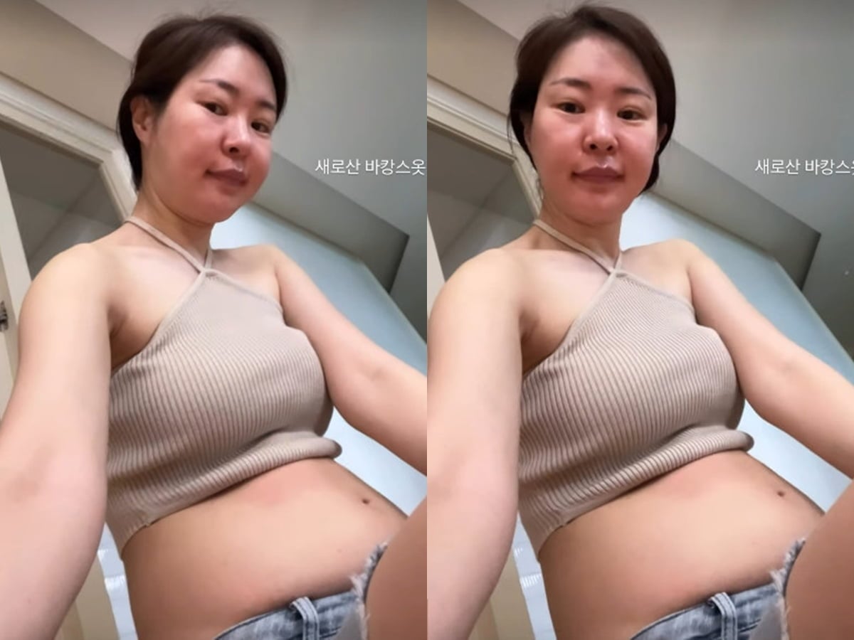 미자가 자신의 몸매 근황을 적나라하게 보여주고 있다. / 사진=미자 SNS