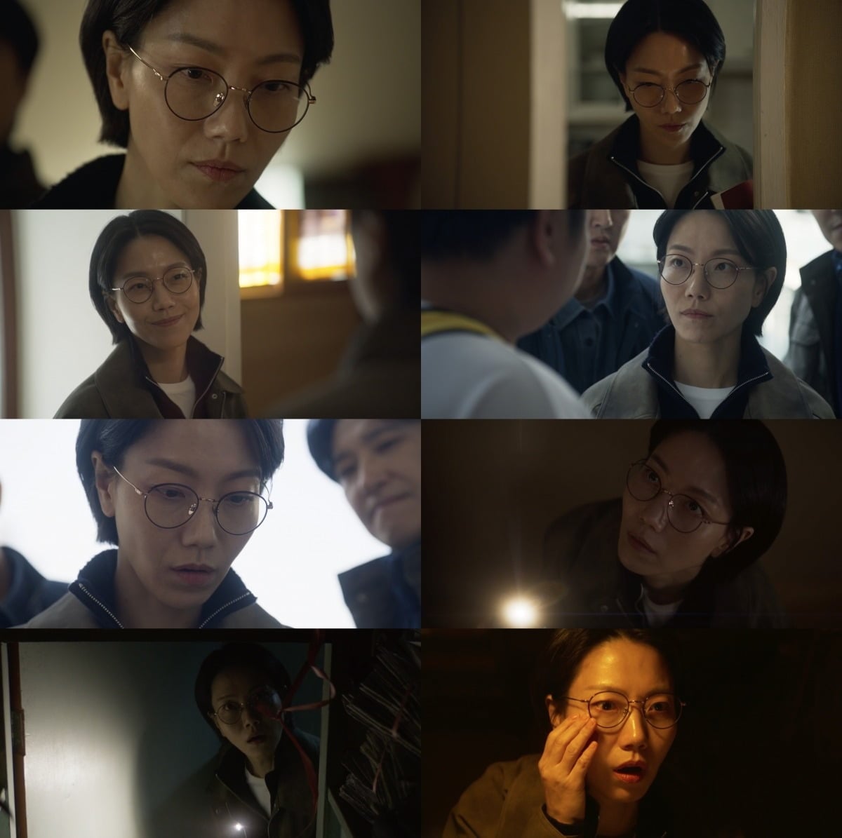 김신록이 서늘한 눈빛으로 극의 몰입도를 끌어올렸다. / 사진제공='오십프로' 방송 캡쳐