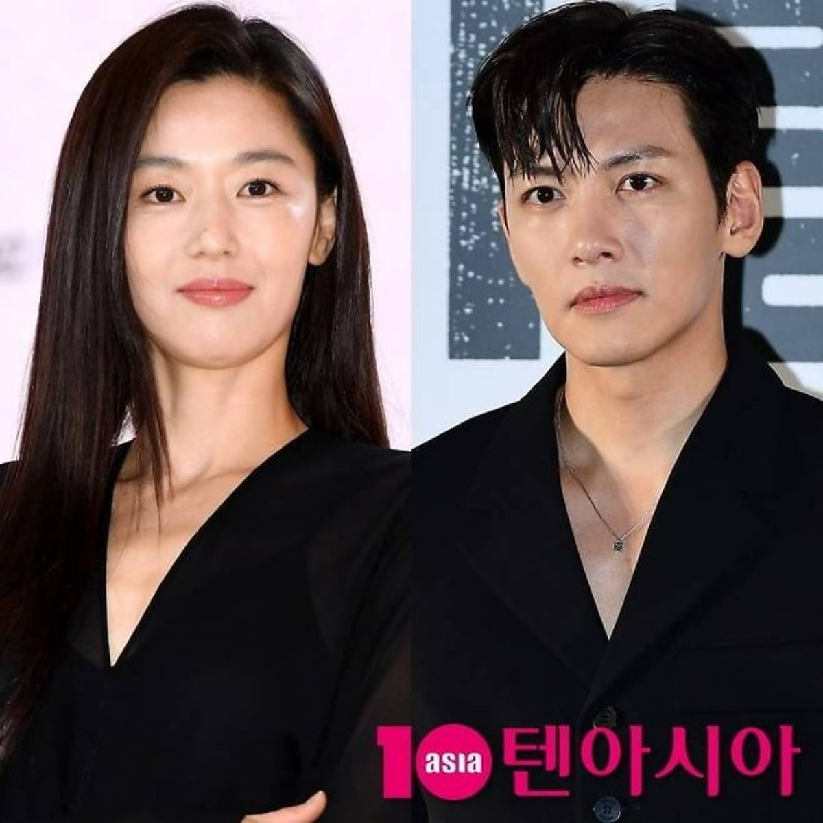 배우 전지현과 지창욱이 각각 공식석상에서 취재진을 향해 미소를 짓고 있다. / 사진=텐아시아 DB