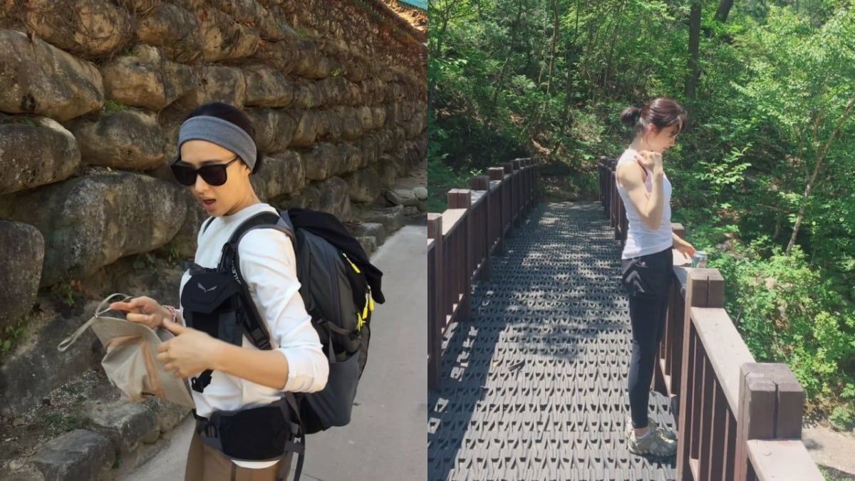 김민정이 휴식기를 가지며 등산하는 근황을 공개했다. / 사진=김민정 SNS