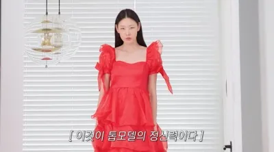 한혜진, 몸매 이 정도였나…3만원짜리 '양파망' 드레스도 완벽 소화