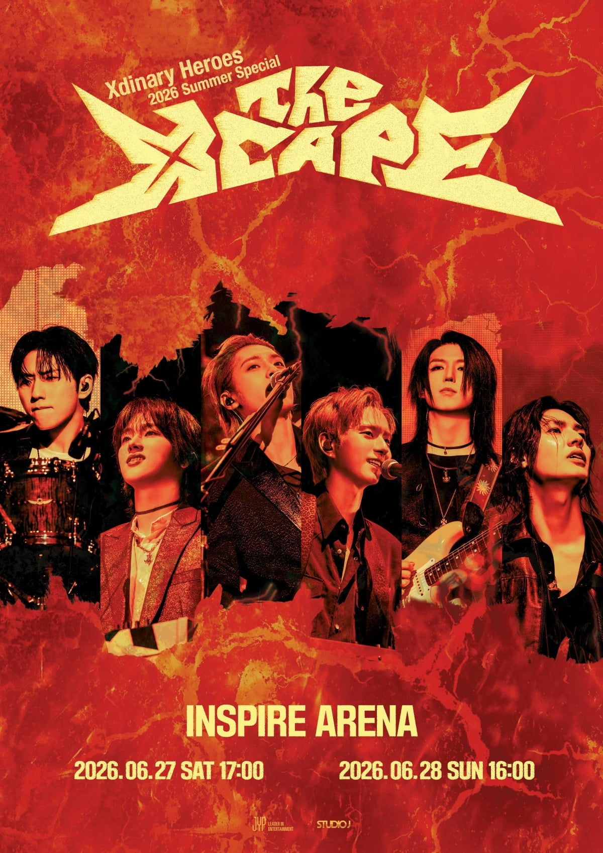 엑스디너리 히어로즈 서머 스페셜 공연 'The Xcape' 포스터 / 사진 제공=JYP엔터테인먼트