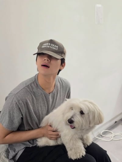 '26세 문짝남' 문상민, 키 190cm 답게 덩치 어마어마하네…강아지가 작아보여