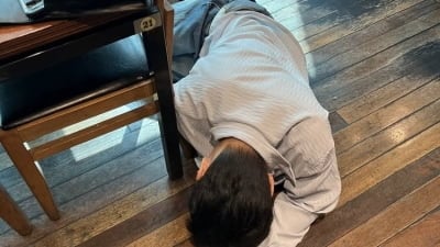윤후, 식당에서 발라당…바닥에 쓰러진 이유 뭐길래