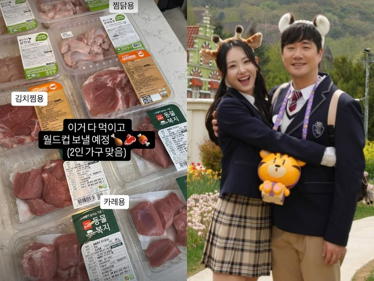 김다영이 남편 배성재를 위해 각종 고기를 준비한 모습. / 사진=김다영 SNS