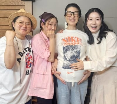 '♥남편 미국 거주' 안영미, 어느덧 만삭…출산 후 컴백한 나비가 더 좋아해