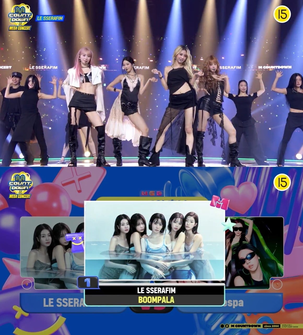르세라핌 / 사진=Mnet ‘엠카운트다운 X 메가콘서트’ 방송 갈무리
