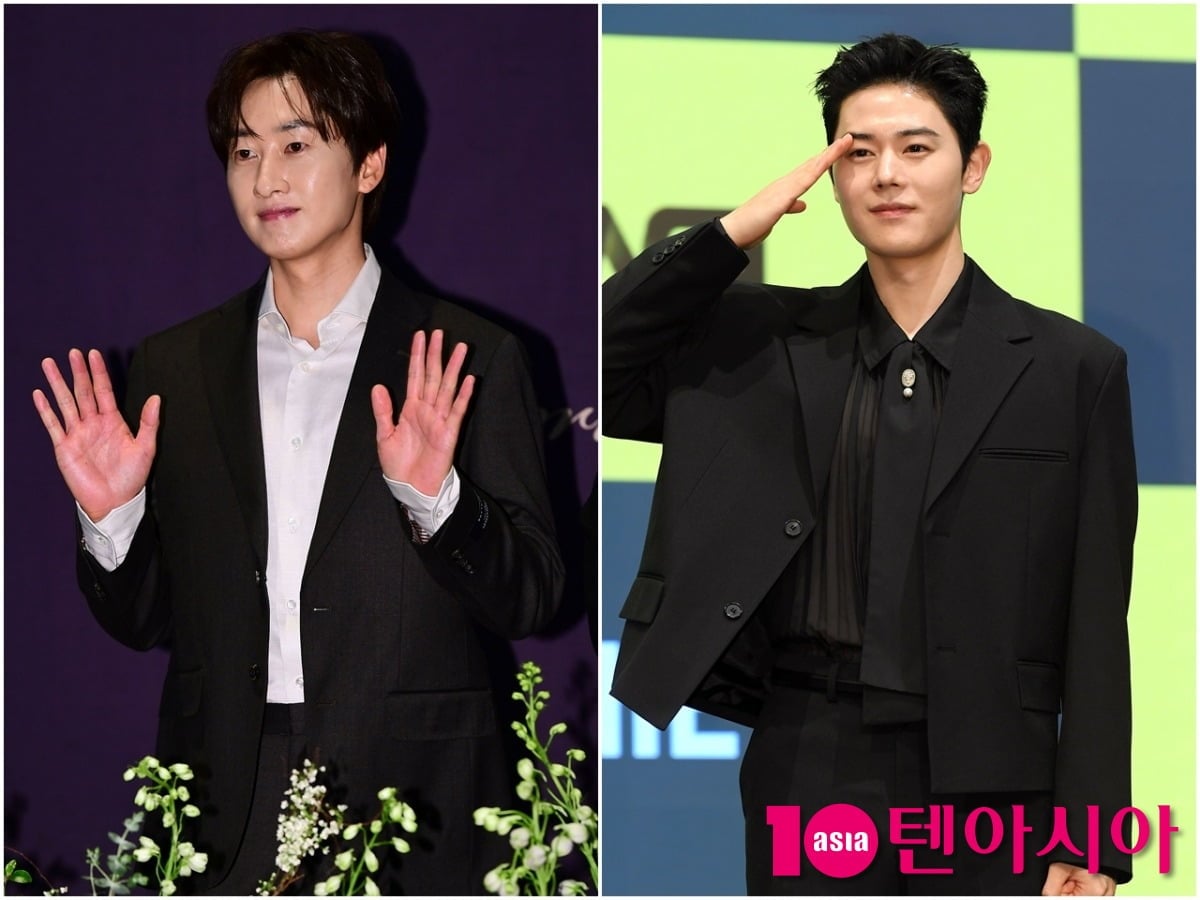 슈퍼주니어 은혁과 제국의아이들 김동준이 각 공식 행사에 참석해 포즈를 취하고 있다./사진=텐아시아DB