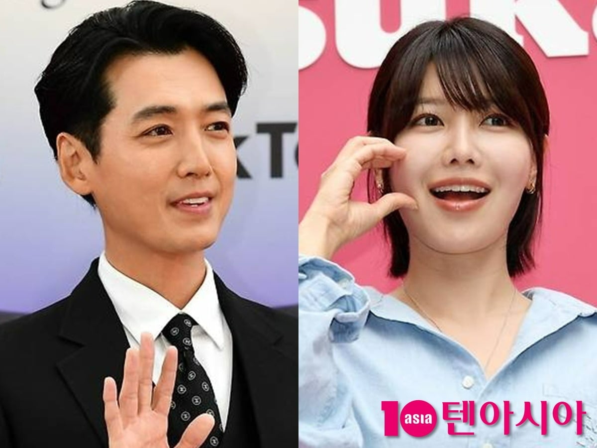 배우 정경호와 최수영이 공식석상에서 포즈를 취하고 있다. / 사진=텐아시아 DB