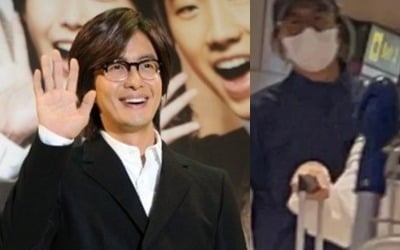 '욘사마' 배용준도 피해 갈 수 없는 세월…모자 밖 삐져나온 백발에 '깜짝'