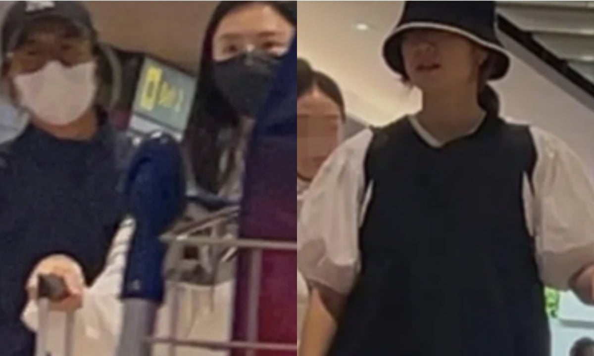 배용준 가족과 박신혜 가족이 싱가포르 공항에서 포착됐다. / 사진=SNS 갈무리