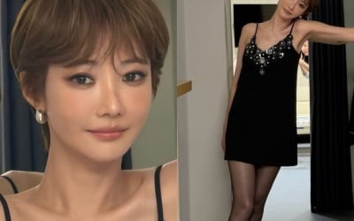 '172cm·55kg' 고준희, 비현실 몸매에 '입이 떡'…블랙 슬립 드레스 입고 뽐낸 남다른 기럭지