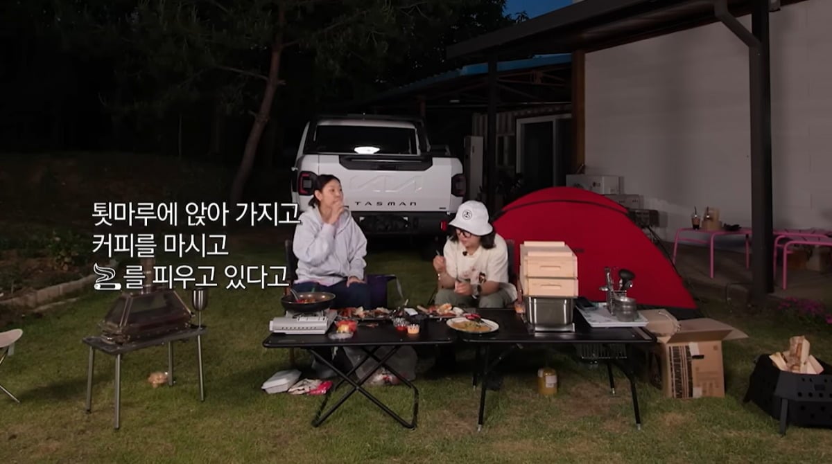 한혜진이 자신의 별장에 외부인이 무단 침입한 일화를 공개했다. / 사진='한혜진' 유튜브 영상 캡처