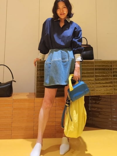 한혜연, 20kg 감량 후 '뼈말라 젓가락 각선미'…"일할 때 젤 이쁨" 자화자찬
