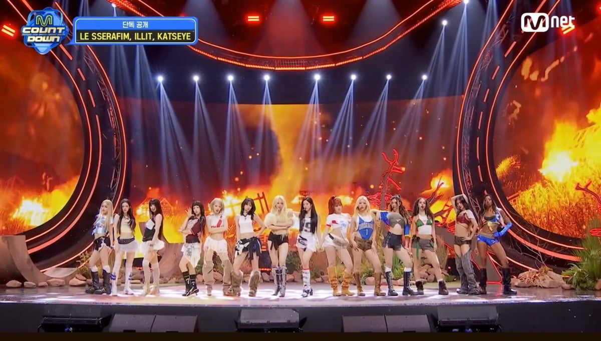 르세라핌, 아일릿, 캣츠아이/ 사진=엠넷 '엠카운트다운' 방송 캡처