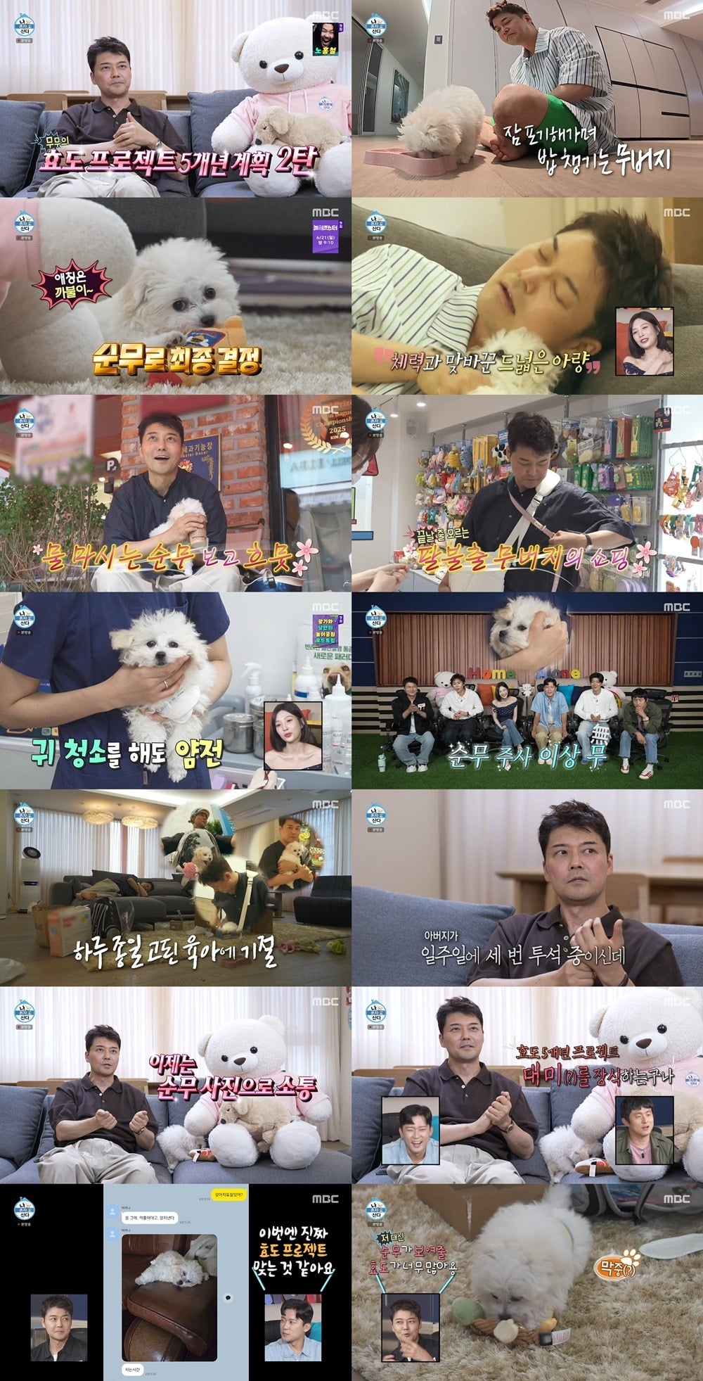 전현무가 반려견으로 대리 효도에 성공했다./사진제공=MBC