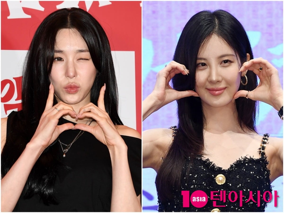 소녀시대 티파니와 서현이 각 공식 행사에 참석해 포즈를 취하고 있다./사진=텐아시아DB