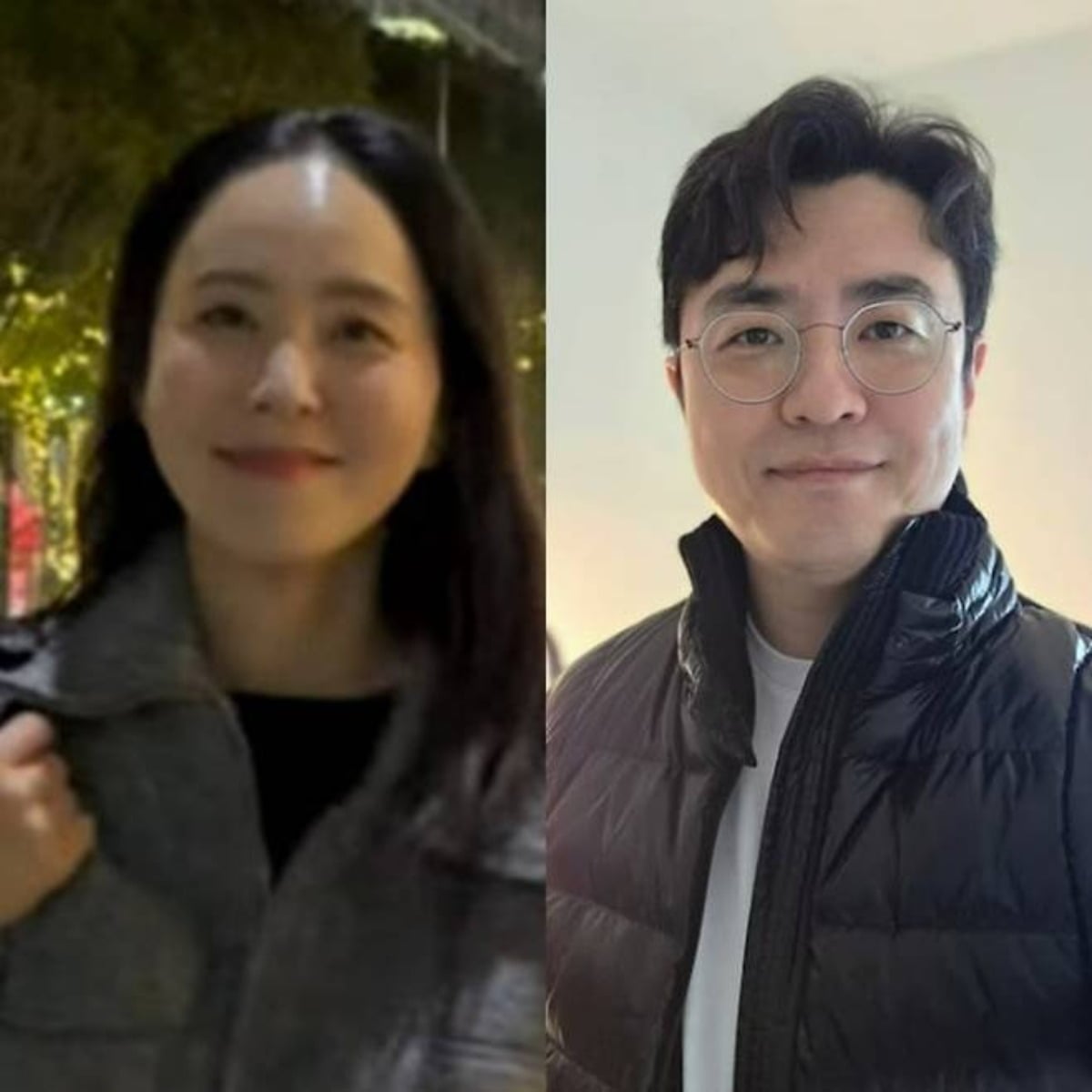 방송인 박지윤과 최동석이 카메라를 응시하며 미소를 보이고 있다. / 사진=박지윤, 최동석 SNS