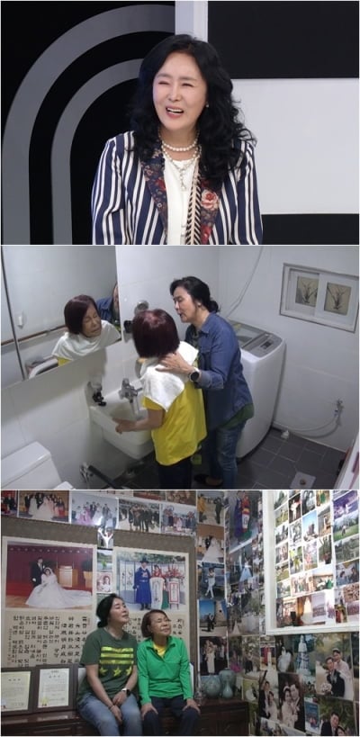 2년 전 치매걸린 노모, 뽀뽀로 깨워…이주화, 직접 씻기고 옷까지 입혀주는 효녀('퍼라')