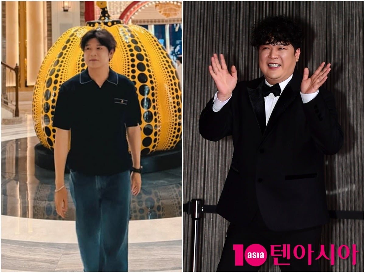 그룹 슈퍼주니어 멤버 신동이 37kg 감량 후 한층 날렵해진 비주얼로 근황을 전했다./사진=신동 SNS, 텐아시아DB