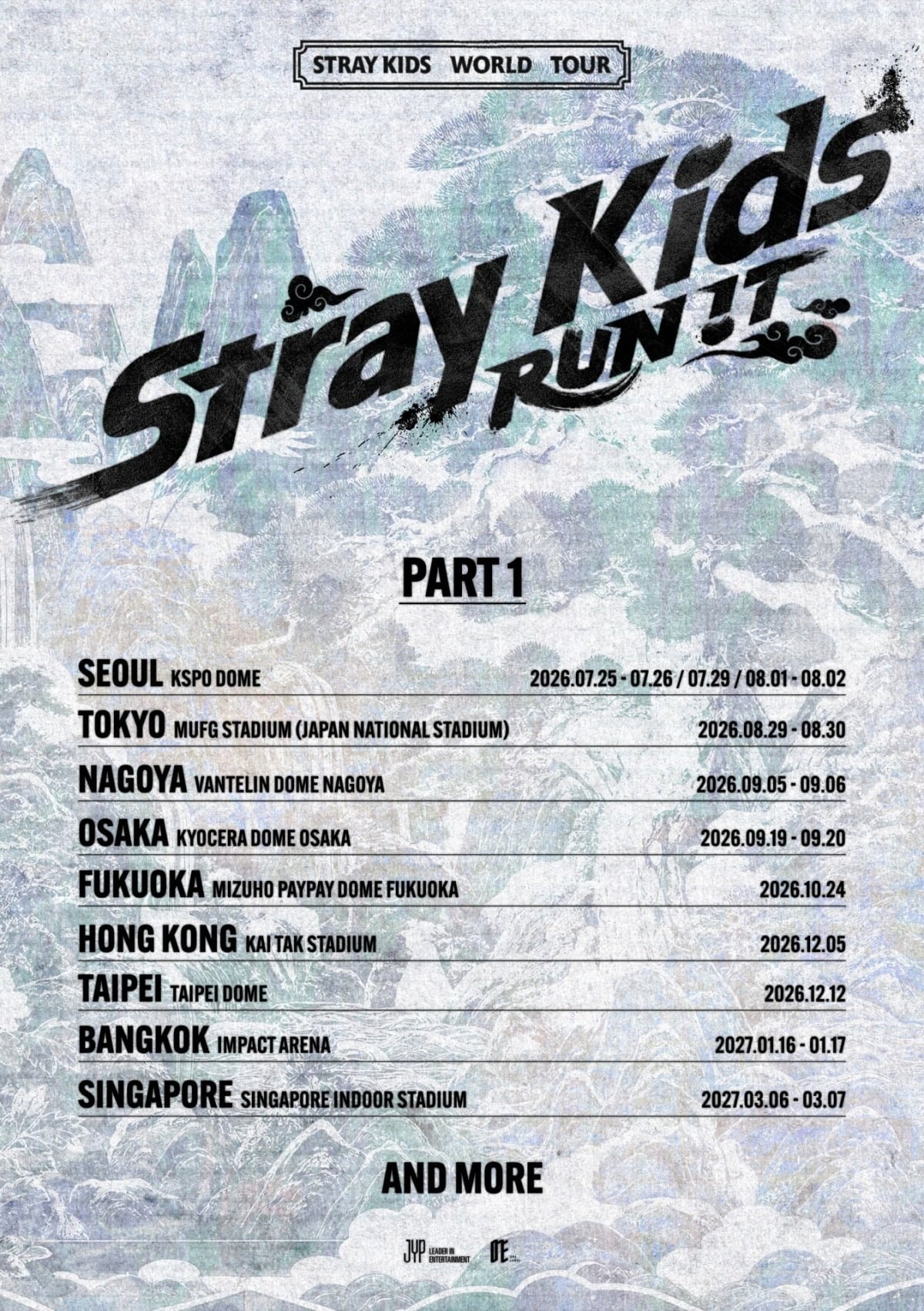그룹 스트레이 키즈 'RUN IT' 서울 공연 포스터 / 사진제공=JYP 엔터테인먼트