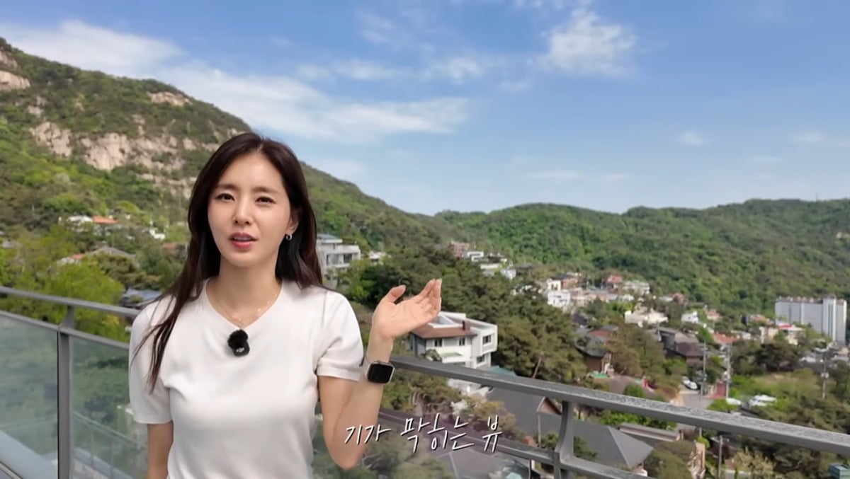 한채아가 시댁 옥상의 뷰를 자랑했다. / 사진='한채아' 유튜브 채널 캡쳐