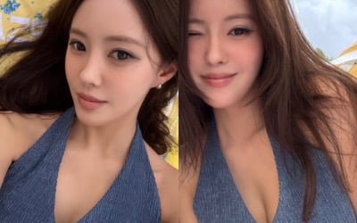 '46kg' 효민, 등 훤히 드러낸 의상…과감한 스타일링으로 뽐낸 볼륨감